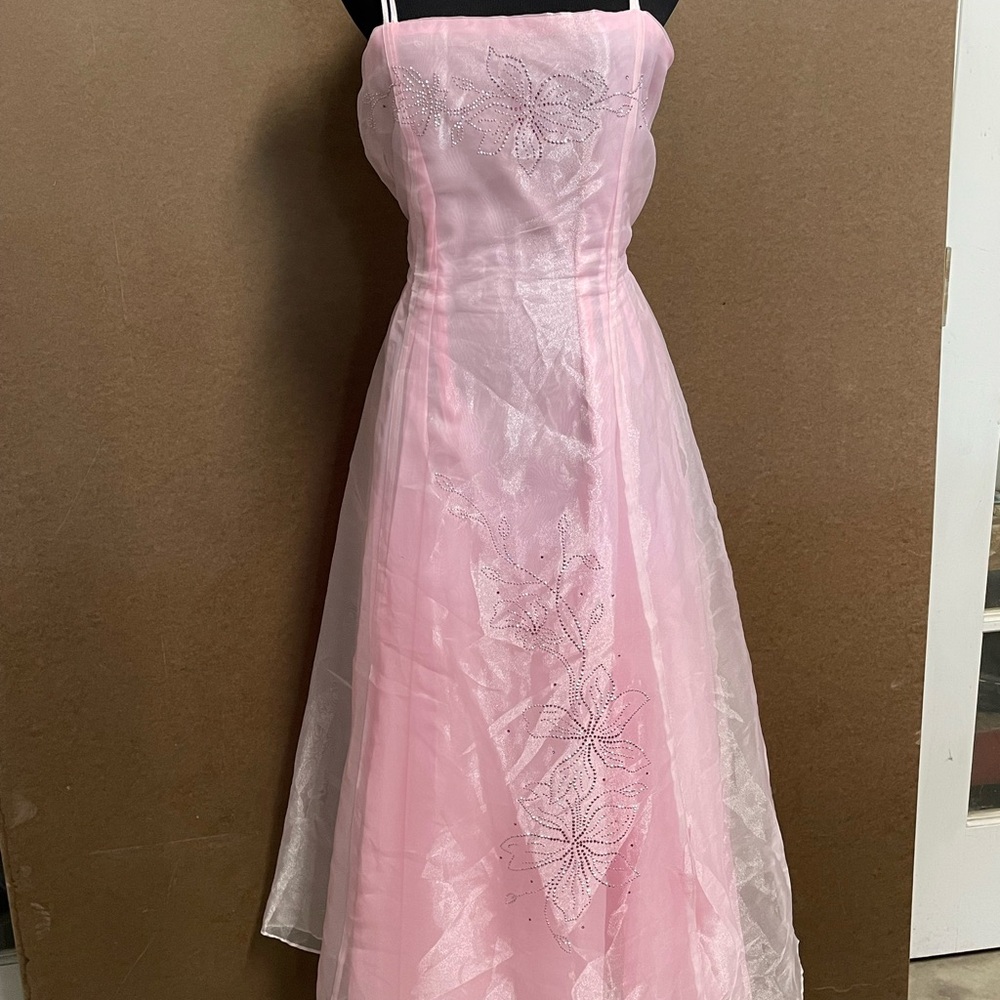 Girls pink formal dress